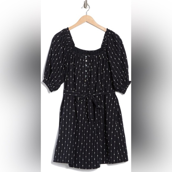 MOTHER The Run Wild Dot Line Cotton Dress - Picture 3 of 7